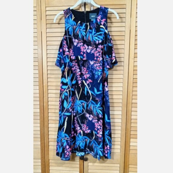 Maeve Elia Cold Shoulder Floral Print Dress 2 - Picture 3 of 7
